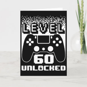 Tarjeta 60.º Cumpleaños Para Hombres Nivel 60 Jugador Desb