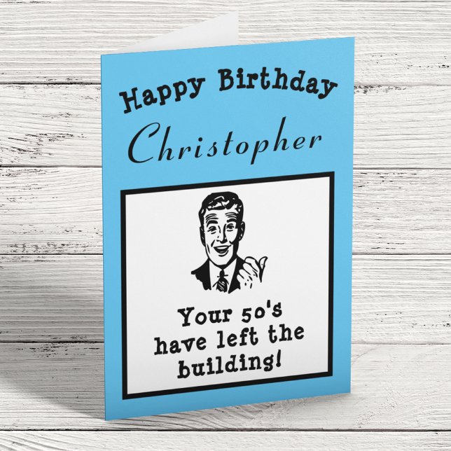 Tarjeta 60.º cumpleaños sobre la colina divertida personal (Subido por el creador)
