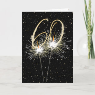Tarjeta 60.º cumpleaños Sparkler