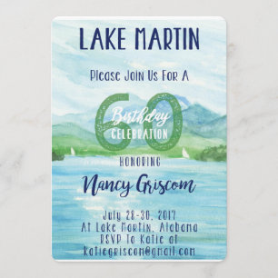 Tarjeta 60.º Fin de Semana del Lago de Cumpleaños