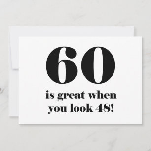 Tarjeta 60.º humor de cumpleaños