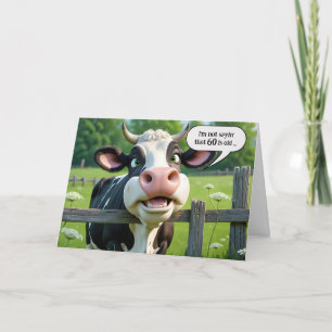 Tarjeta 60.º humor de vaca de cumpleaños