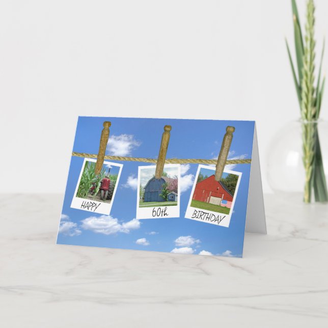 Tarjeta 60.º Nacimiento De Bañeras Y Instantáneas De Tract (Anverso)