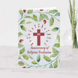 Tarjeta 60° Aniversario de la profesión religiosa de la mo