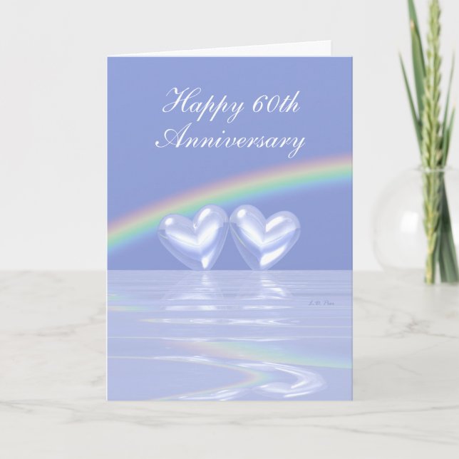 Tarjeta 60 Aniversario del Corazón de los Diamantes (Alto) (Anverso)