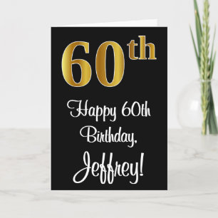 Tarjeta 60 Aniversario ~ Elegante Lujoso Faux Gold Look #