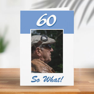 Tarjeta 60 así que divertida foto de cumpleaños 60 positiv