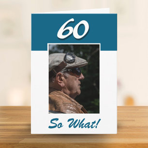Tarjeta 60 así que divertida foto de cumpleaños 60 positiv