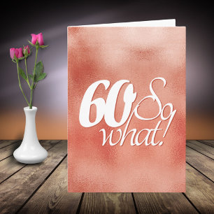 Tarjeta 60 así que ¿Qué Rosa de libreto oro Metalizado 60 