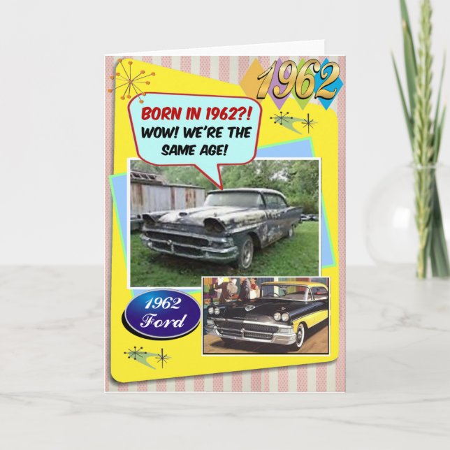 Tarjeta ¡60° cumpleaños! ¡Guau, la misma edad que este Che (Anverso)