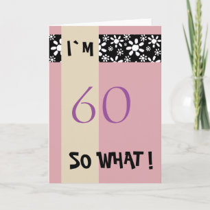 Tarjeta 60 Cumpleaños para Ella Divertida Motivacional