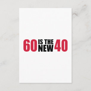 Tarjeta 60 es el nuevo 40 cumpleaños