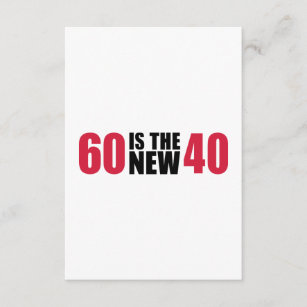 Tarjeta 60 es el nuevo cumpleaños 40