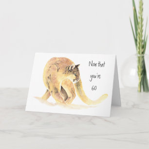 Tarjeta 60.o cumpleaños feliz, diversión en el vagabundeo,