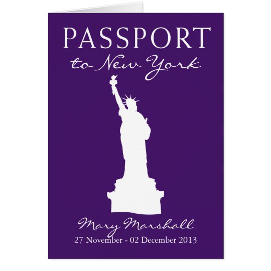 Tarjeta 60.o pasaporte del cumpleaños de New York City