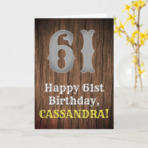 Tarjeta 61 cumpleaños: Look inspirado en Country Western, 