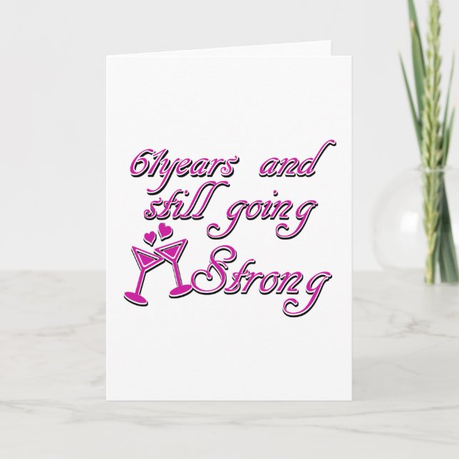 Tarjeta 61.o aniversario del año (Anverso)