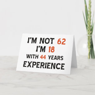 Tarjeta 62.º diseño de cumpleaños
