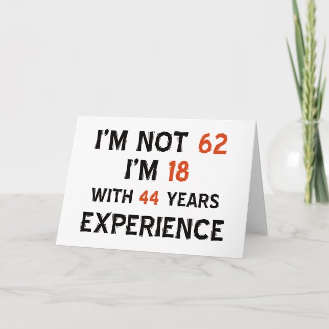 Tarjeta 62.º diseño de cumpleaños (Anverso)