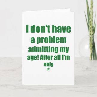 Tarjeta 62 Admitir mi edad
