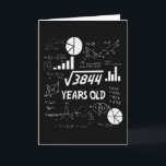 Tarjeta 62 Years Old Bday Math Teacher 62nd Birthday Gift<br><div class="desc">Birthday Design For anyone who's horoscope say difficult & Stubborn But totally worth.Wear it with pride at work,  school gym perfect to pair with shorts,  leggings or jeans for a casual yet trendy Look</div>