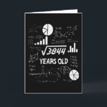 Tarjeta 62 Years Old Bday Math Teacher 62nd Birthday Gift<br><div class="desc">Birthday Design For anyone who's horoscope say difficult & Stubborn But totally worth.Wear it with pride at work,  school gym perfect to pair with shorts,  leggings or jeans for a casual yet trendy Look</div>