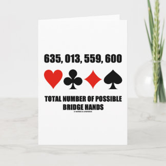 Tarjeta 635.013.559.600 Total No De Posibles Manos Puentes