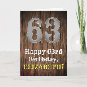 Tarjeta 63.º cumpleaños: País de aspecto inspirado por Occ