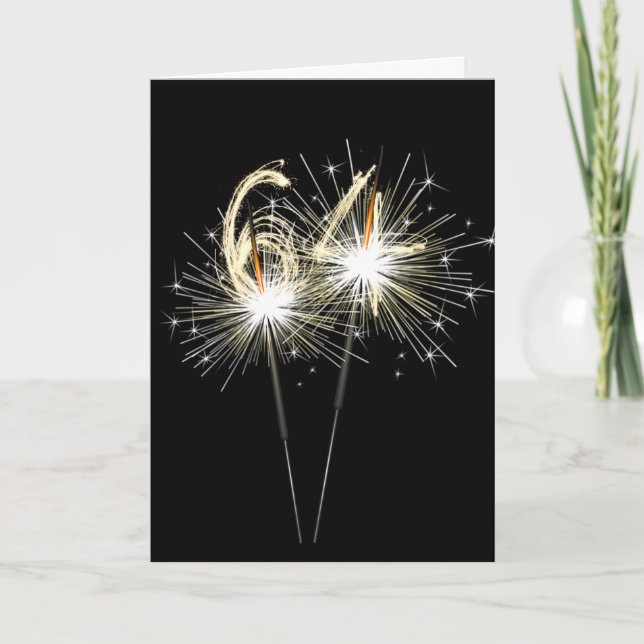 Tarjeta 64.ª estafa de cumpleaños en negro (Anverso)