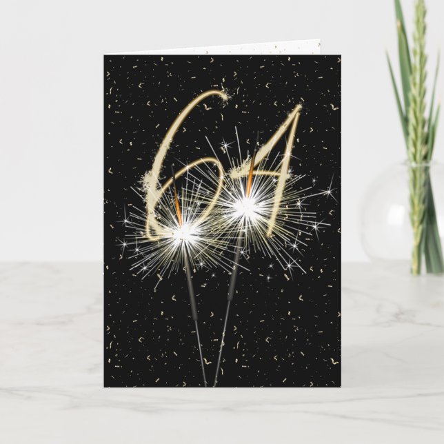 Tarjeta 64.º aniversario de los bodas (Anverso)