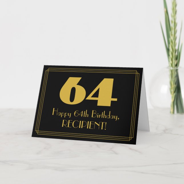 Tarjeta 64 Aniversario: Aspecto inspirado en el Art Deco " (Anverso)
