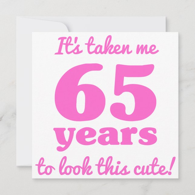 Tarjeta 65º Cumpleaños Para Las Mujeres (Anverso)