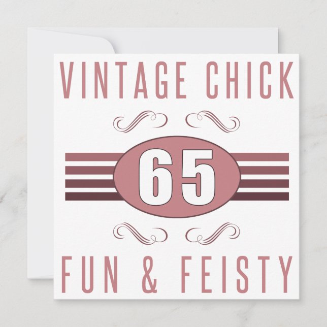 Tarjeta 65.ª Vintage Chick (Anverso)