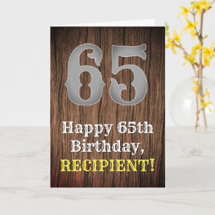 Tarjeta 65.º cumpleaños: País de aspecto inspirado por Occ