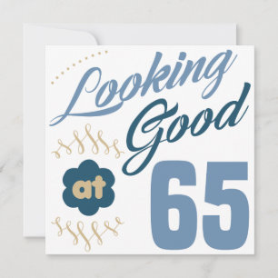Tarjeta 65.º cumpleaños que se ve bien