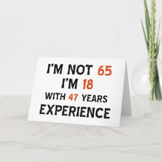Tarjeta 65.º diseño de cumpleaños