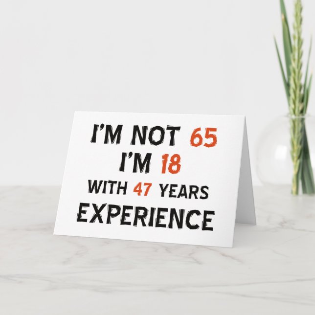 Tarjeta 65.º diseño de cumpleaños (Anverso)