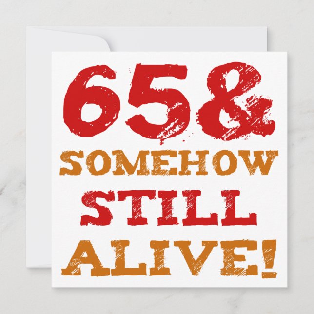 Tarjeta 65.º regalo de la bolsa de cumpleaños (Anverso)