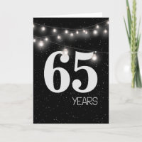 65° Aniversario con luces y estrellas