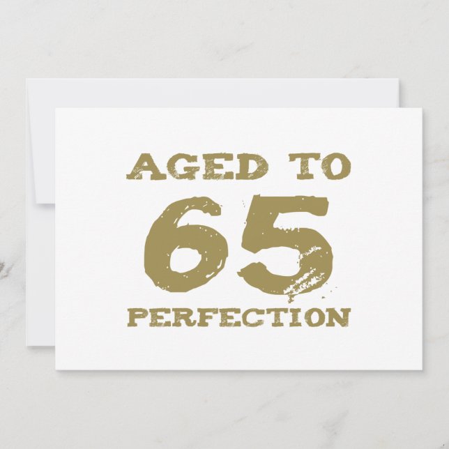 Tarjeta 65 Años De Edad A Perfección (Anverso)