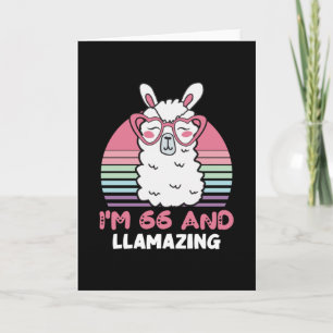 Tarjeta 66.º cumpleaños Llamando a 66 años