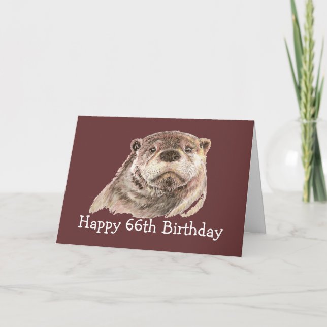 Tarjeta 66.º humor de cumpleaños con agua dulce (Anverso)