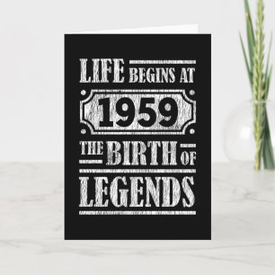 Tarjeta 66 Años De Edad 1959 Nacimiento De La Leyenda 66º 