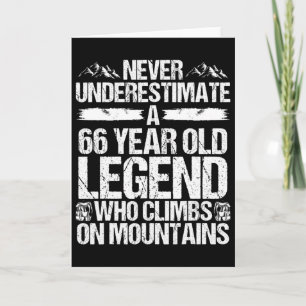 Tarjeta 66 Cumpleaños Nunca Subestimes Leyenda de Senderis