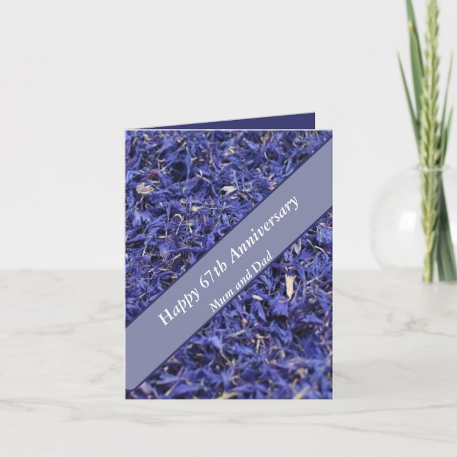 Tarjeta 67.º aniversario Editable (Anverso)