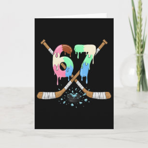 Tarjeta 67 Amante del hockey goteo número divertido meme g
