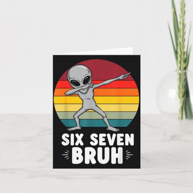 Tarjeta 67 Animals Funny 67 Brainrot Youth Kids Alien 67  (Anverso)