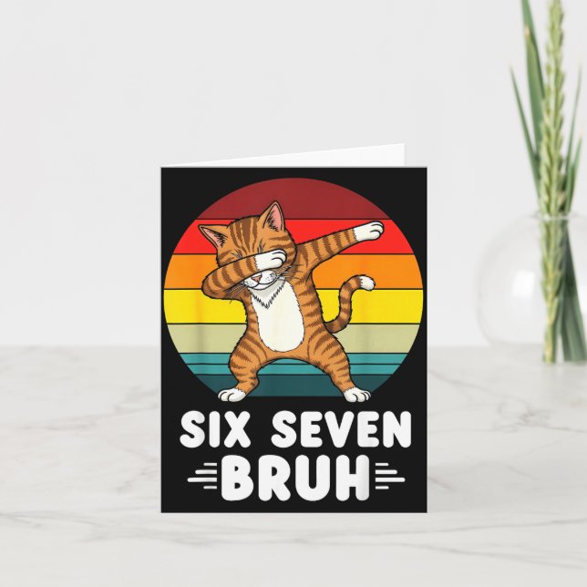 Tarjeta 67 Animals Funny 67 Brainrot Youth Kids Cat 67  (Anverso)