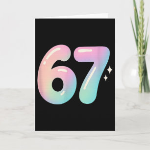 Tarjeta 67 Aura Energy Alpha Slang Meme de Internet 