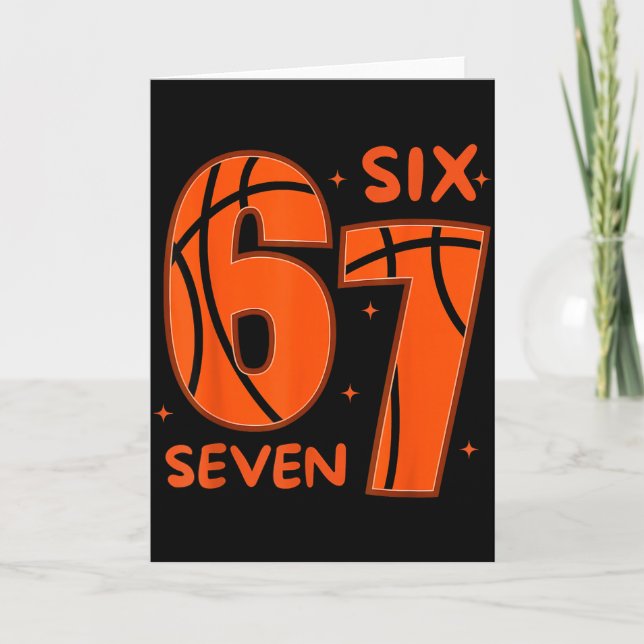Tarjeta 67 Basketball Six Seven 6 7 Meme 6  (Anverso)